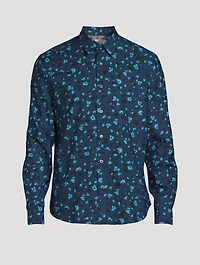 Slim-Fit Shirt Hazy Floral Print