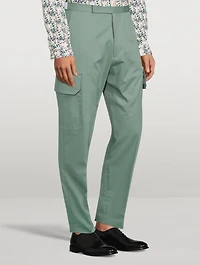 Straight-Leg Pants With Cargo Pocket