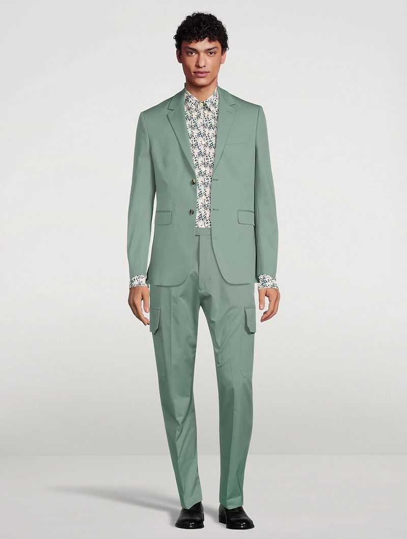 Straight-Leg Pants With Cargo Pocket