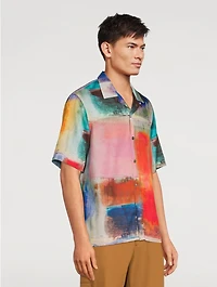 Short-Sleeve Shirt Abstract Print