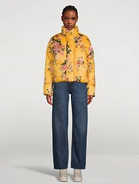Canada Goose x Reformation Lorita Reversible Puffer Jacket Floral Print