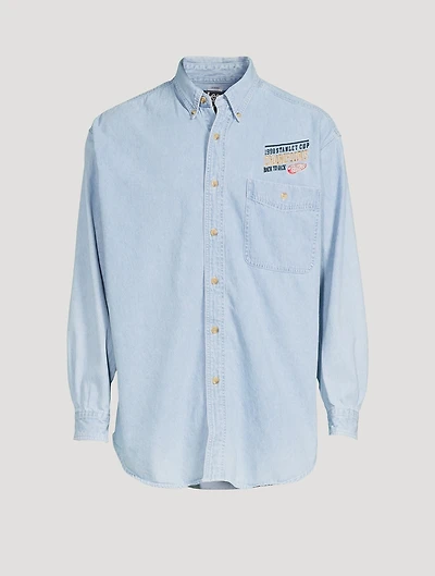 Vintage 1998 Detroit Redwings Denim Shirt