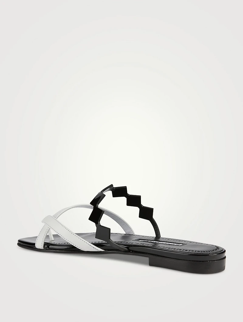 Sulafa Leather Thong Sandals