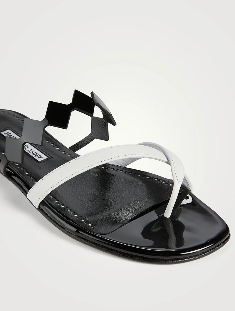Sulafa Leather Thong Sandals