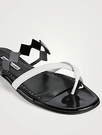 Sulafa Leather Thong Sandals