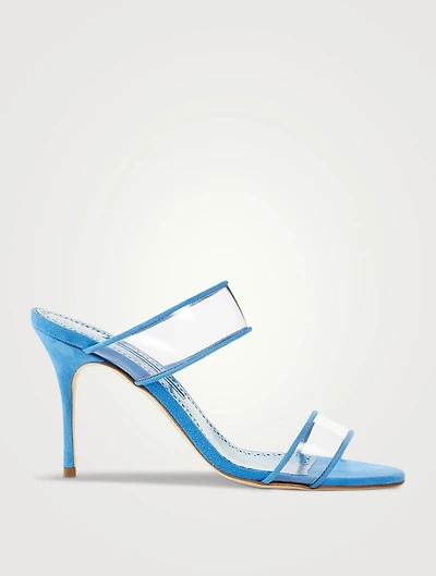Invymu Suede And PVC Mules