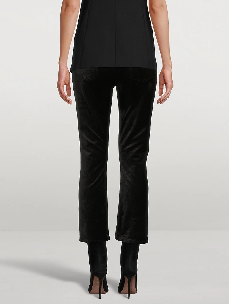 Jolene High-Rise Slim Velvet Trousers