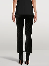 Jolene High-Rise Slim Velvet Trousers