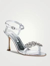 Finah Embellished Metallic Leather Sandals