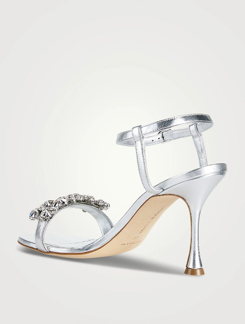 Finah Embellished Metallic Leather Sandals