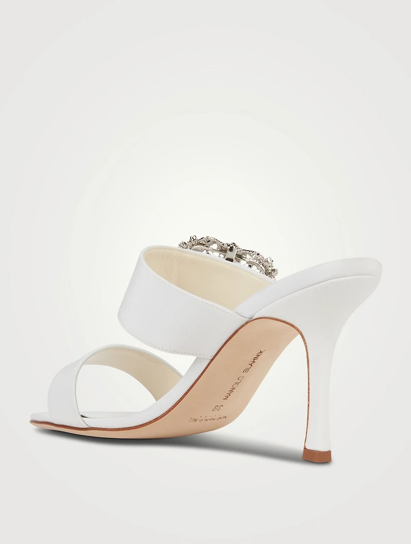 Gable Jewel Silk Mules