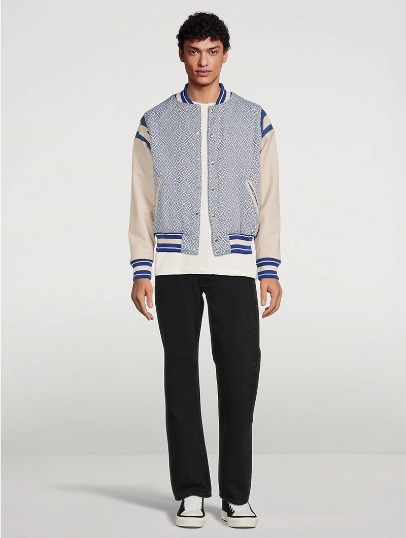 Jacquard Lightning Bomber Jacket