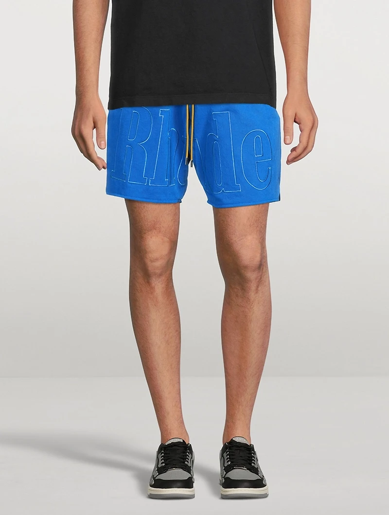 Cotton Sweat Shorts With Tonal Logo