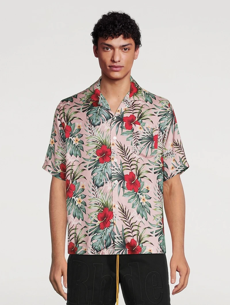 Short-Sleeve Shirt Hawaiian Logo Print