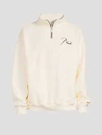 Quarter-Zip Sweatshirt With Cursive Logo