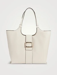 Medium Viv' Choc Leather Tote Bag