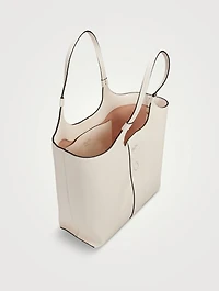 Medium Viv' Choc Leather Tote Bag