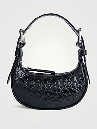 Mini Soho Croc-Embossed Leather Shoulder Bag