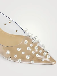 Roxy Pearl-Embellished PVC Pumps