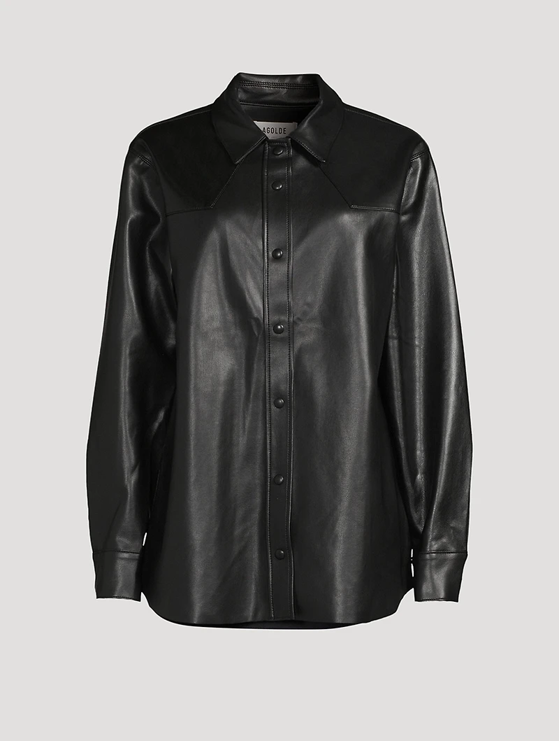 Leif Vegan Leather Shirt