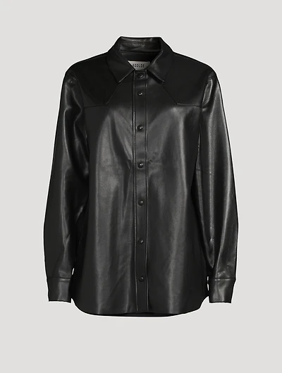 Leif Vegan Leather Shirt