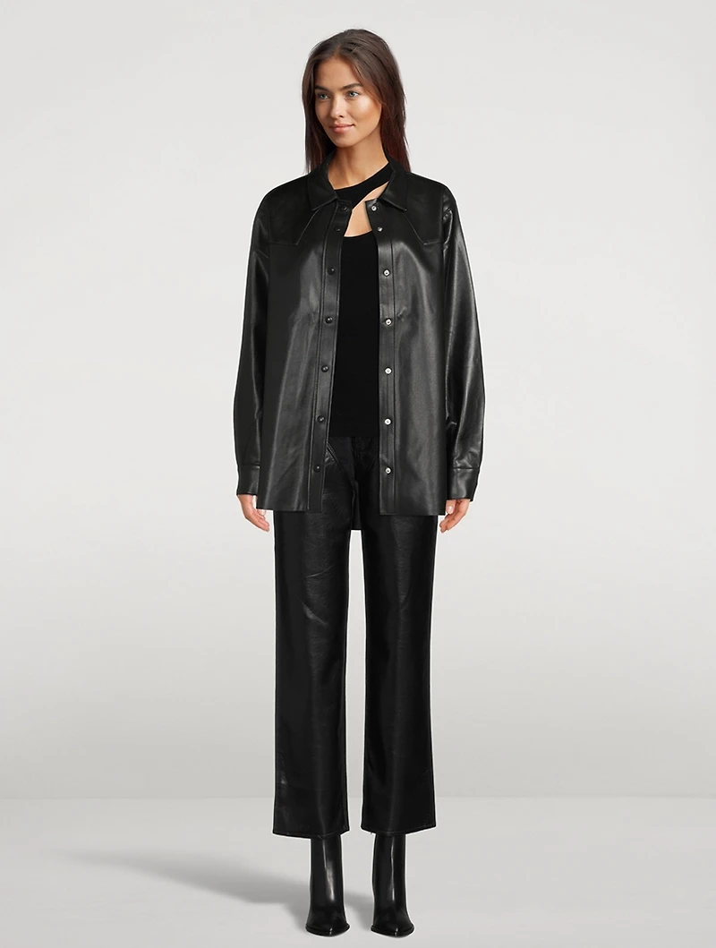 Leif Vegan Leather Shirt