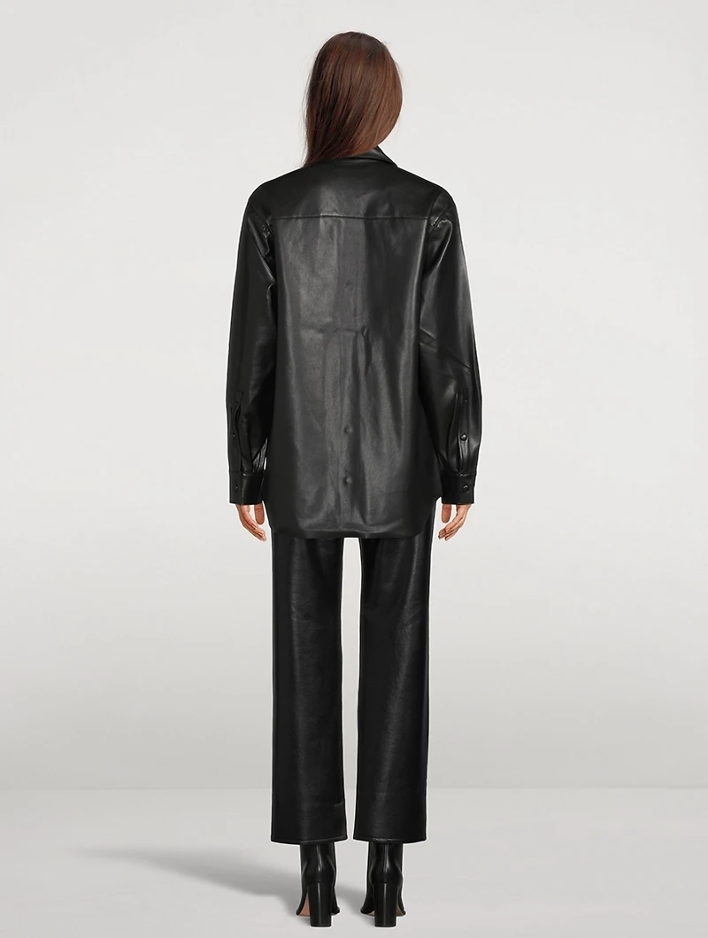 Leif Vegan Leather Shirt