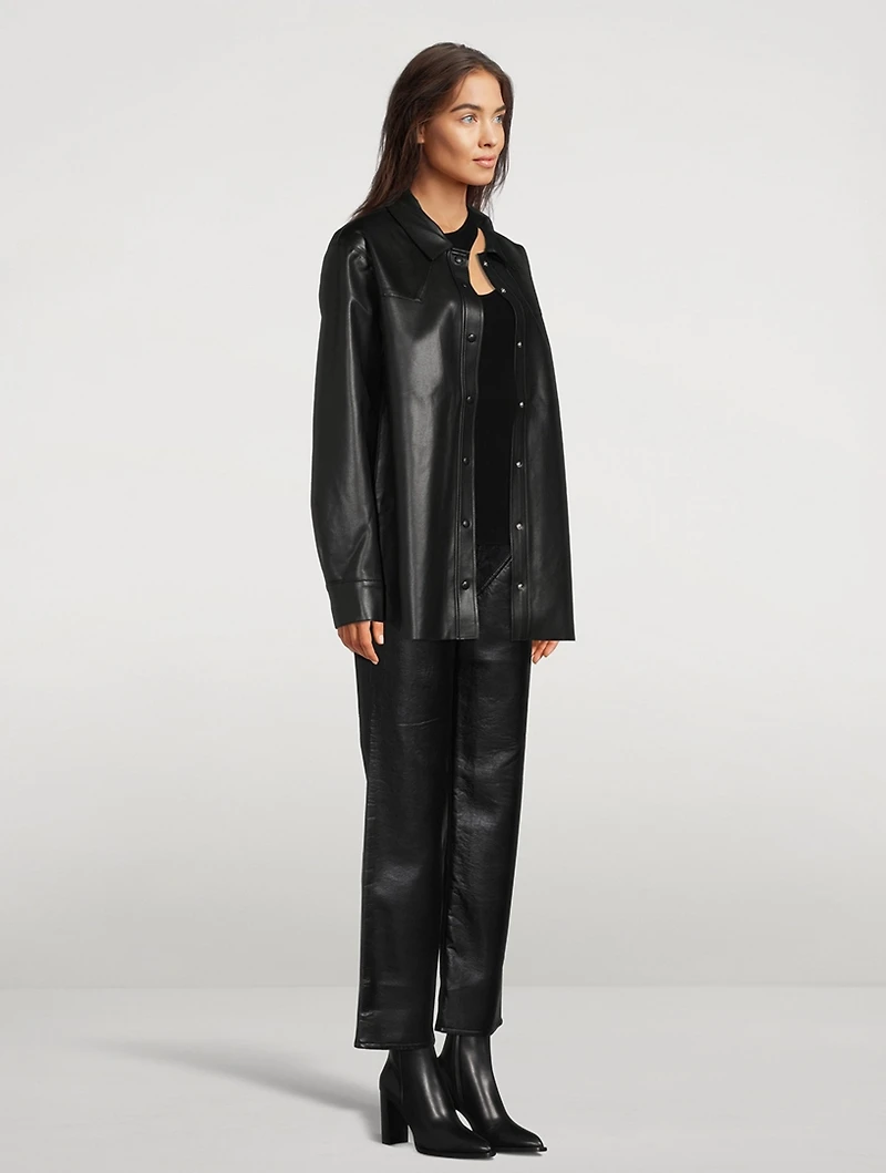Leif Vegan Leather Shirt