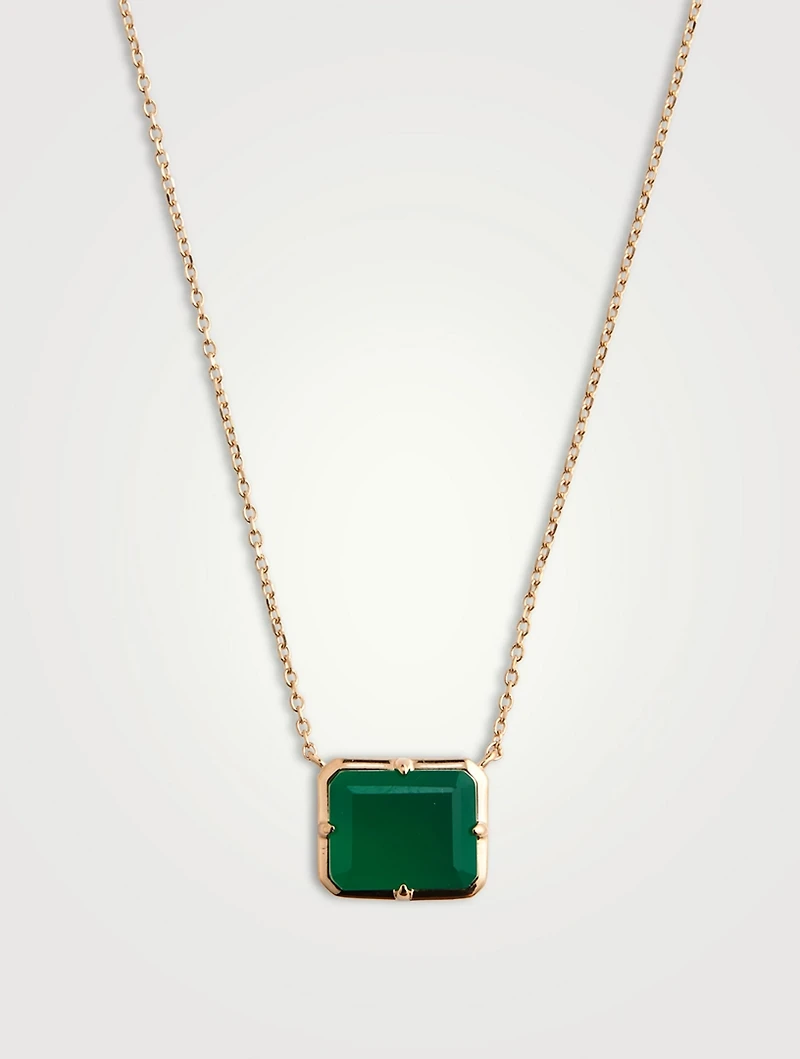 Cléo Daniela 14K Gold Emerald Cut Necklace