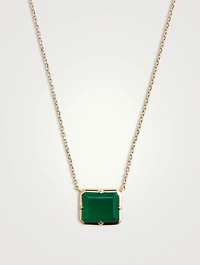 Cléo Daniela 14K Gold Emerald Cut Necklace