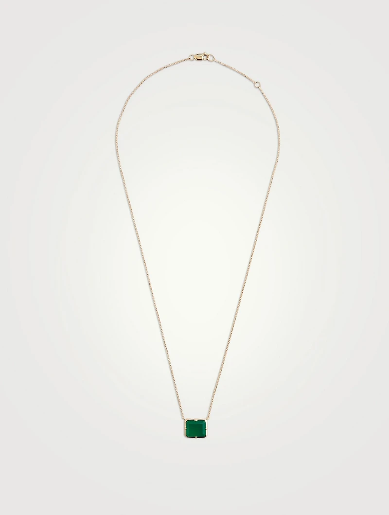 Cléo Daniela 14K Gold Emerald Cut Necklace