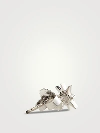 Aztec 14K Gold North Star Stud Earrings With Pavé Diamonds