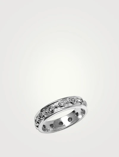Dew Drop 14K Gold Ring With Diamonds