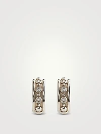 Dew Drop Méditerranée 14K Gold Hoop Earrings With Diamonds
