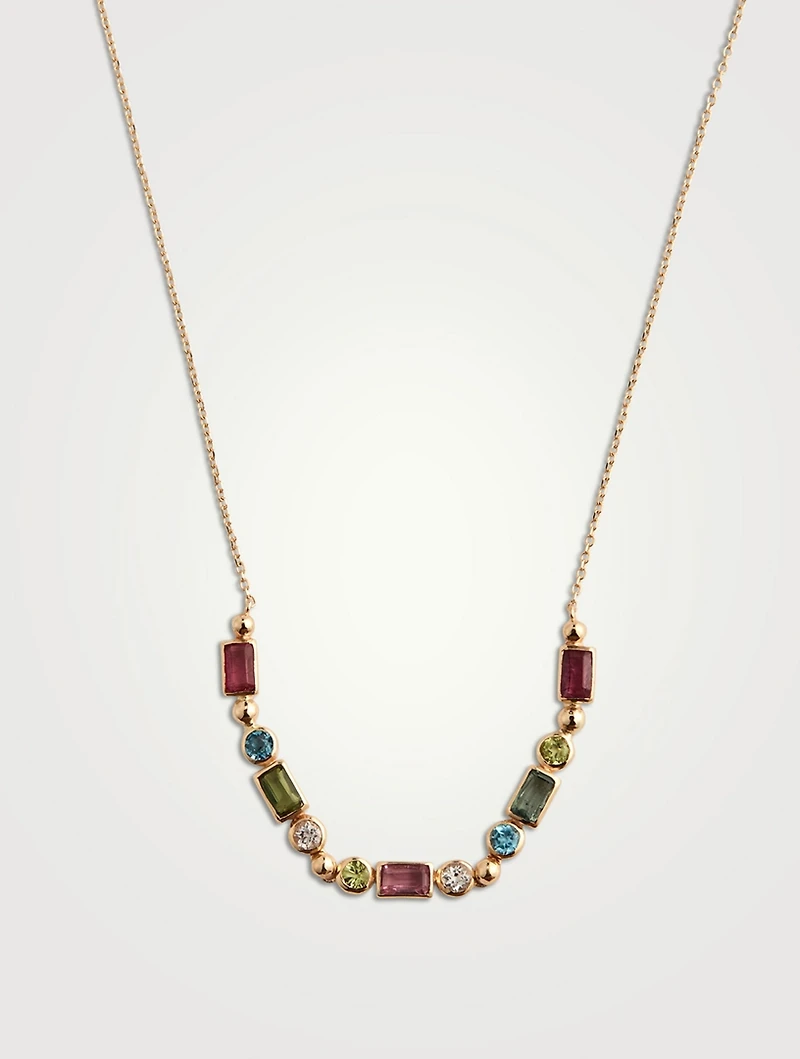 Cléo 14K Gold Baguette Mixte Necklace