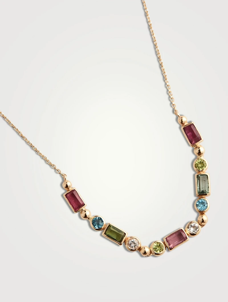Cléo 14K Gold Baguette Mixte Necklace