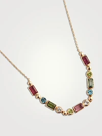 Cléo 14K Gold Baguette Mixte Necklace