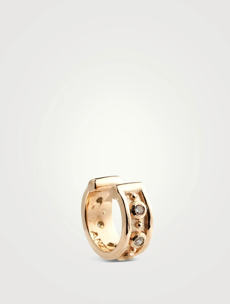 Méditerranée 14K Gold Ear Cuff With Diamonds