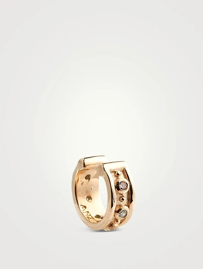 Méditerranée 14K Gold Ear Cuff With Diamonds