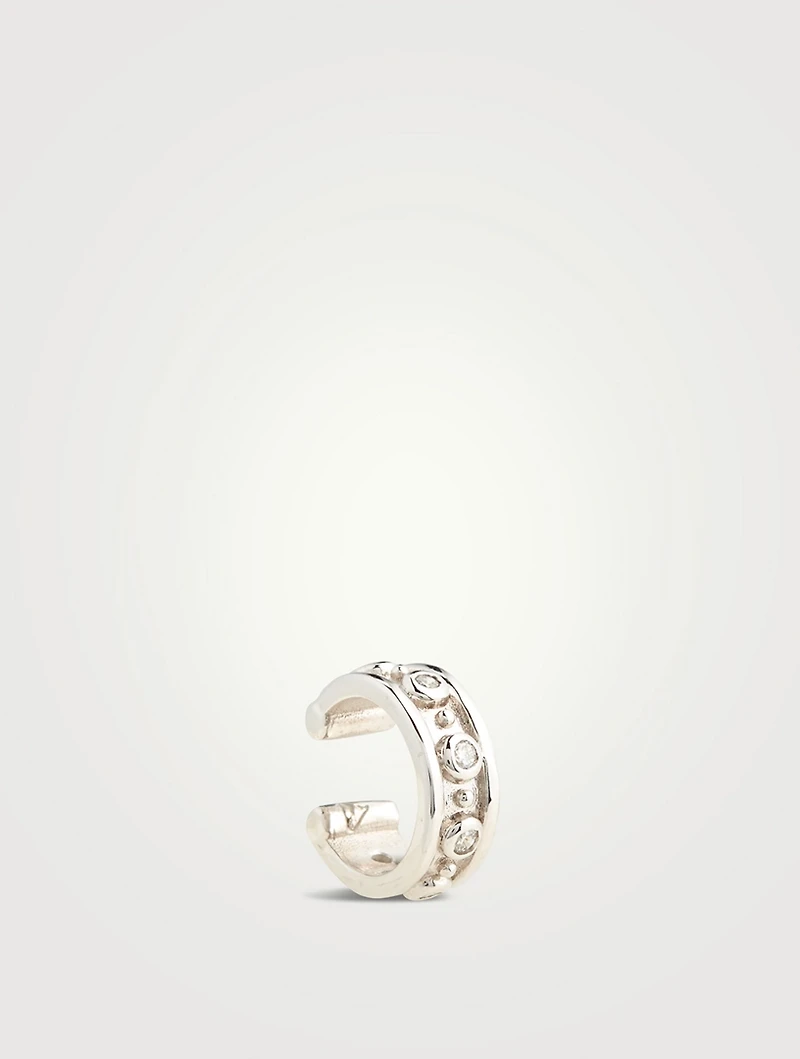 Méditerranée 14K Gold Ear Cuff With Diamonds