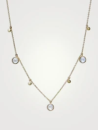 Cléo 14K Gold Charm Necklace With Moonstone
