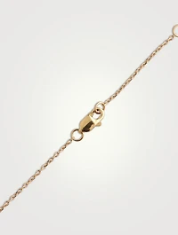 14K Gold Necklace With White Topaz
