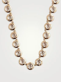 Mélia 14K Gold Tennis Necklace With White Topaz