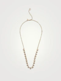 Mélia 14K Gold Tennis Necklace With White Topaz