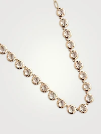 Mélia 14K Gold Tennis Necklace With White Topaz