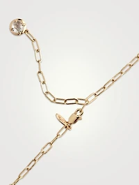 Mélia 14K Gold Tennis Necklace With White Topaz