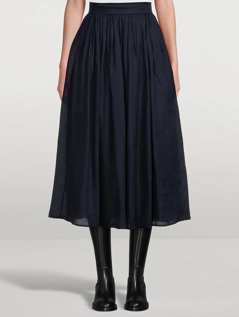 Ramie Midi Skirt
