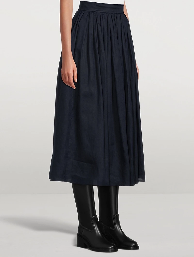 Ramie Midi Skirt