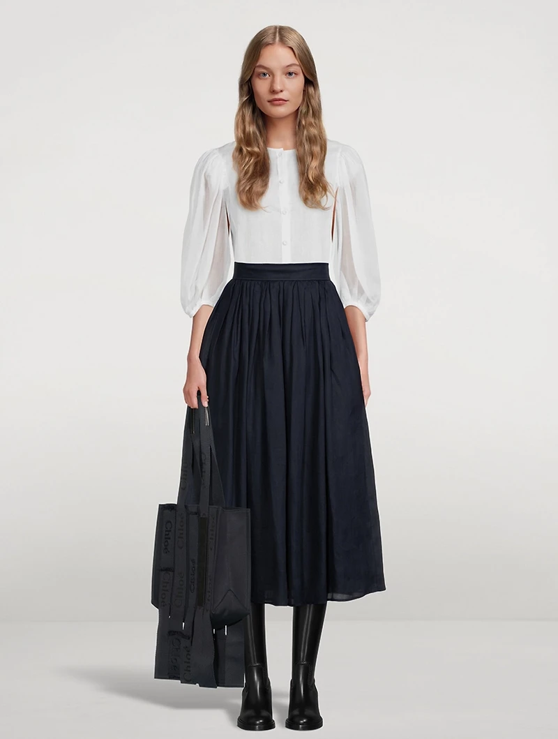 Ramie Midi Skirt