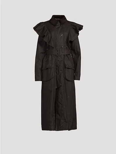 Barbour x Chloé Dani Ruffled Trench Coat